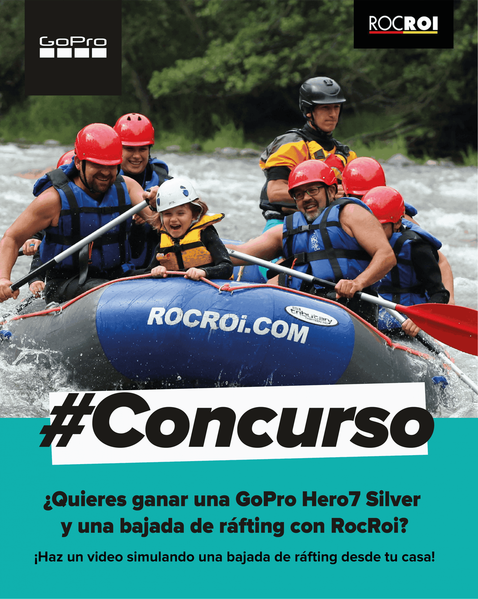 ROCROI LANZA UN CONCURSO PARA QUEDARE EN CASA PRACTICANDO LA BAJADA DE RAFTING