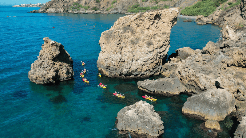 Nerja: Sea Kayak Excursion to Nerja and the Maro Waterfall