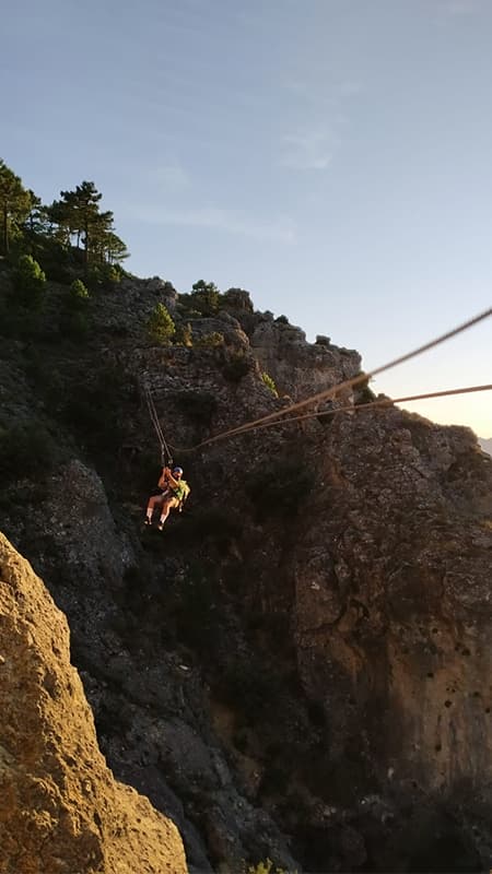 Yeste: Via ferrata Monte Ardal - Intermediate Level K2 and K3