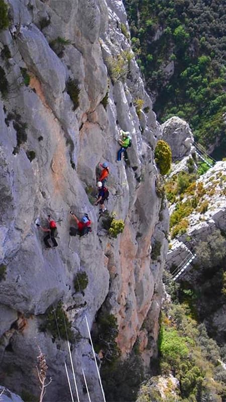 Via Ferrada Croqueta d'Obarra, Vall d'Isábena (Osca) - Nivell intermig K4
