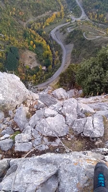 Via Ferrada Croqueta d'Obarra, Vall d'Isábena (Osca) - Nivell intermig K4