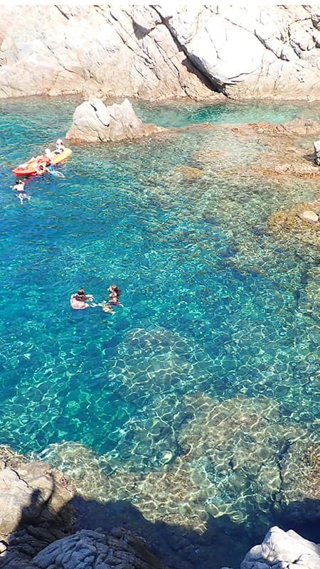 2h Ruta Guiada en Open Kayak Doble y Snorkel a Cala Canyelles a Lloret de Mar: Costa Brava