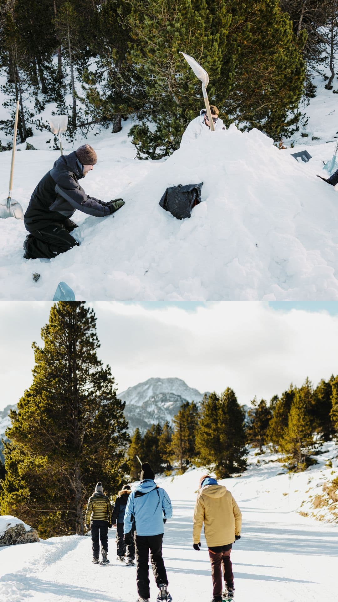 Andorra: COMBO Snowshoe Walk + Igloo Building – Grau Roig