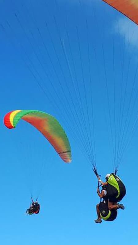 Paragliding flight over Gran Canaria