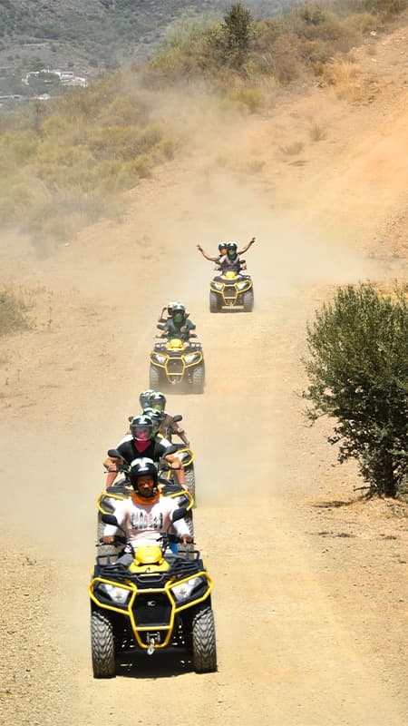 1h guided sunset quad tour in the Sierra de Mijas in Malaga, Spain