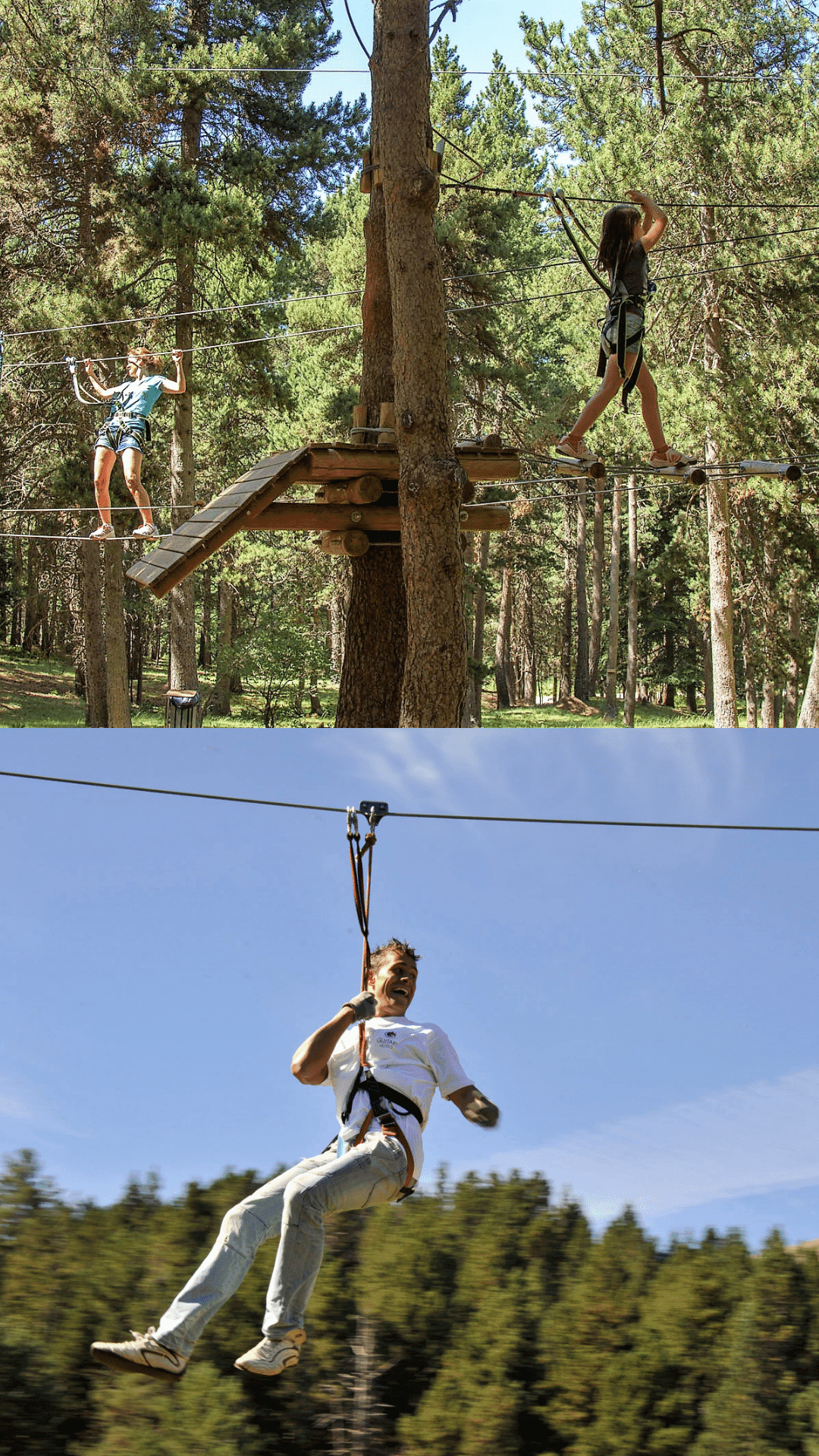 Parque de aventura en los árboles en La Molina: tirolinas y circuitos aéreos en la Cerdanya