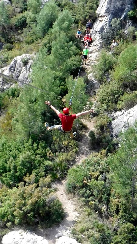 Alcora reservoir: Via ferrata 'Roca del Molí' - Level K1
