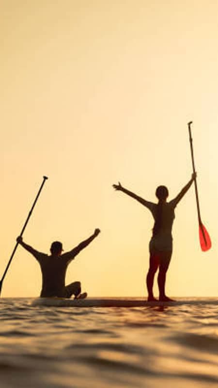 Parc Natural de Doñana: Ruta guiada amb paddel surf doble d'1h a la Platja de la Calzada a Sanlúcar