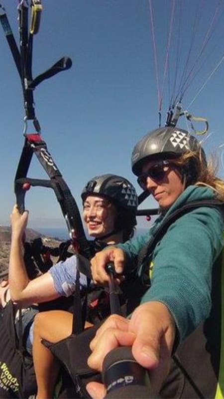 Paragliding flight over Gran Canaria