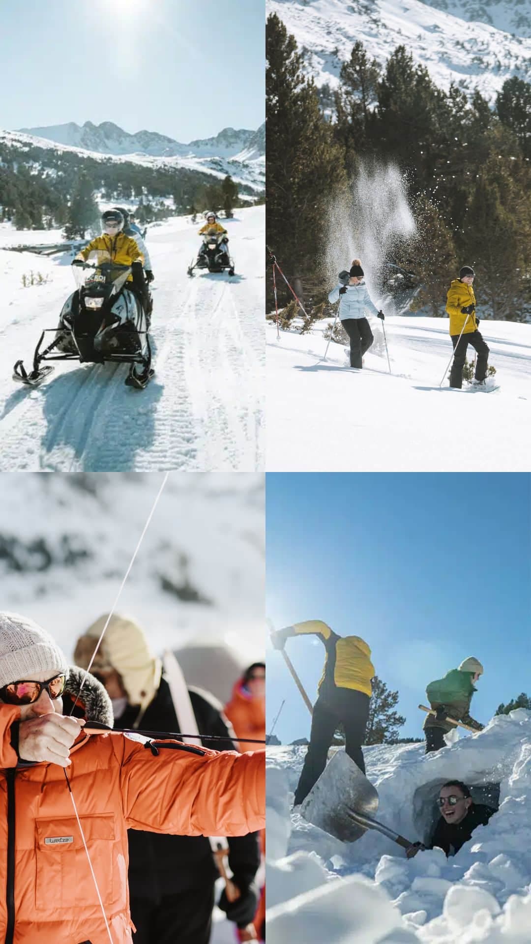 Andorra: MULTI-ADVENTURE DAY – 5 snow activities with snowmobiles