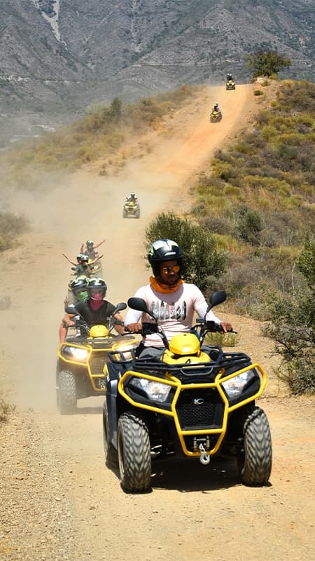 1h guided sunset quad tour in the Sierra de Mijas in Malaga, Spain