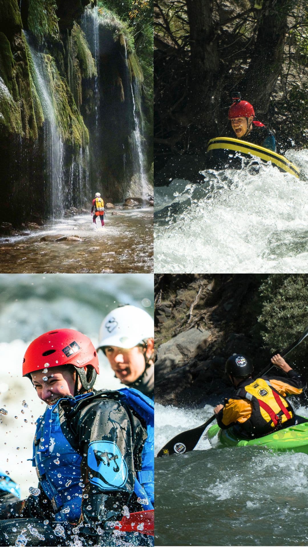 4-Adventure Adrenaline Pack in Llavorsí: Rafting, Hydrospeed, Kayak and Canyoning in the Pyrenees