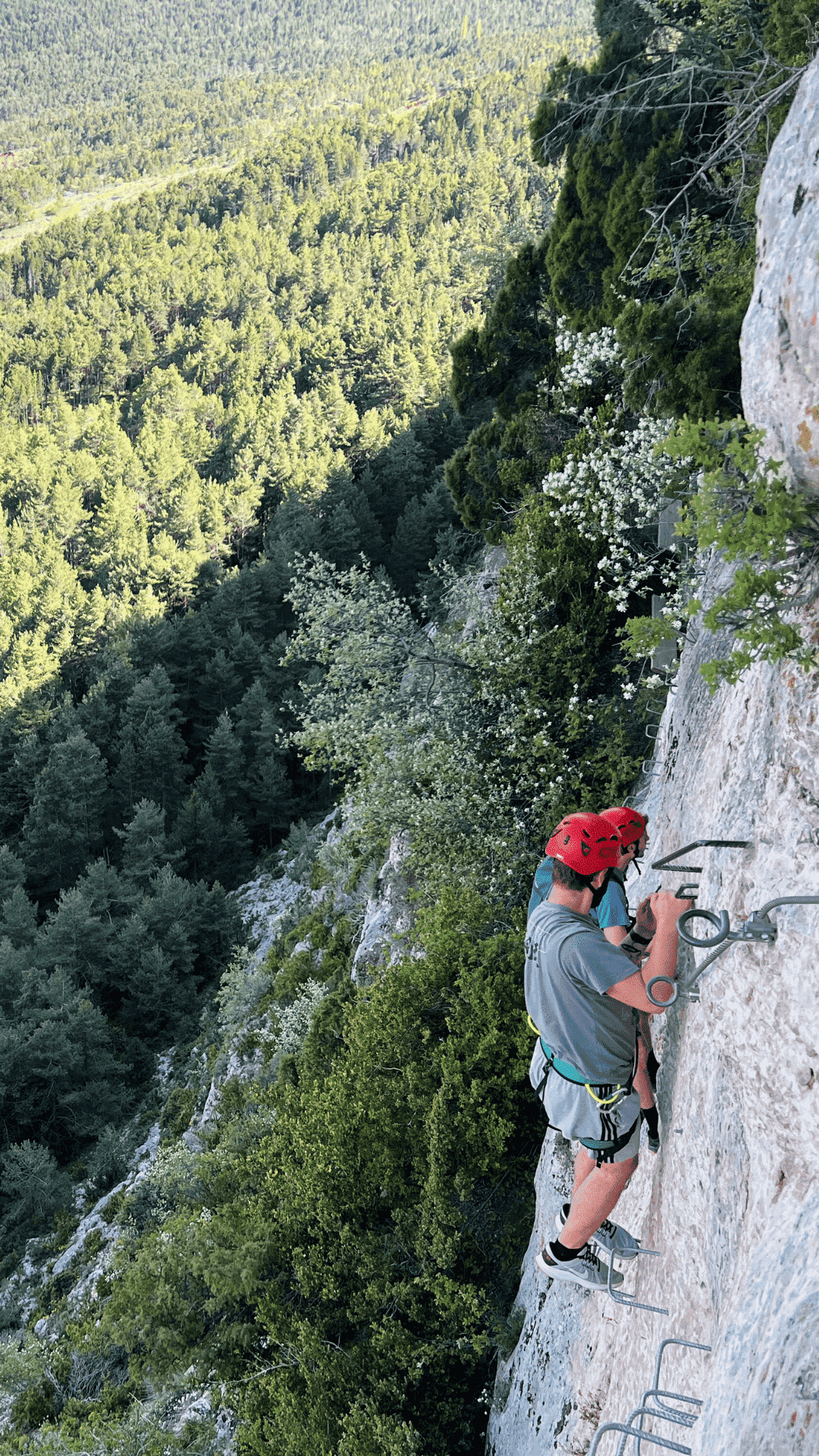 Roques de l'Empalomar : via ferrata K4 avec Pedraforca en toile de fond