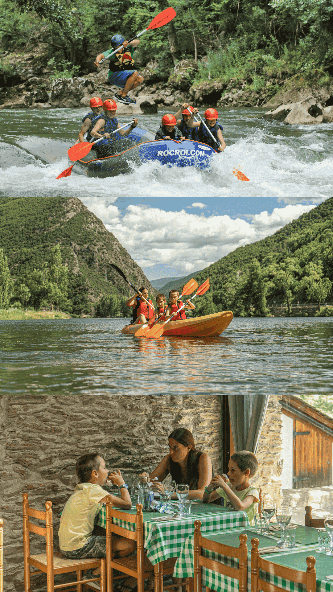 Pack día Llavorsí: Rafting Llavorsí – Rialp con comida y Kayak en la Torrassa