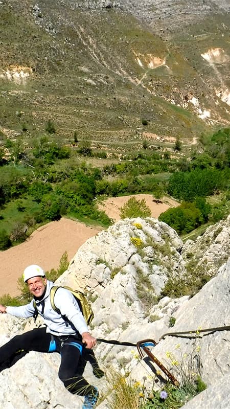 Via ferrata Peña Palomera K2 for 3 hours in Teruel, Lower Aragón