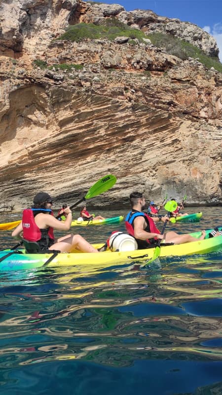 3h Ruta de Kayak Menorca en el Parque Natural Montgofre