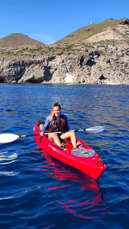Alquiler de Kayak Doble medio día en Cabo de Gata, Almería