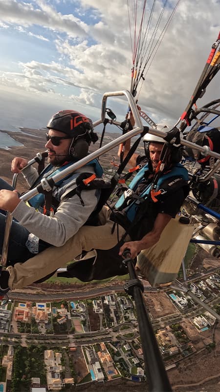 Vol en paramotor o paratrike de 20min a prop del Parc Nacional del Teide