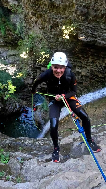 Canyon du Furco à Broto : canyoning d'initiation avec rappels dans la Vallée de l'Ara