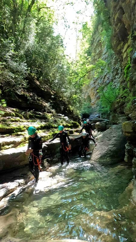 Canyon du Furco à Broto : canyoning d'initiation avec rappels dans la Vallée de l'Ara