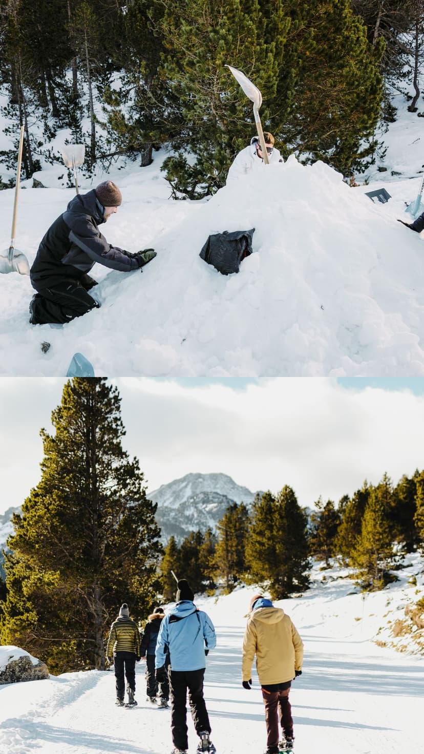Andorra: COMBO Snowshoe Walk + Igloo Building – Grau Roig