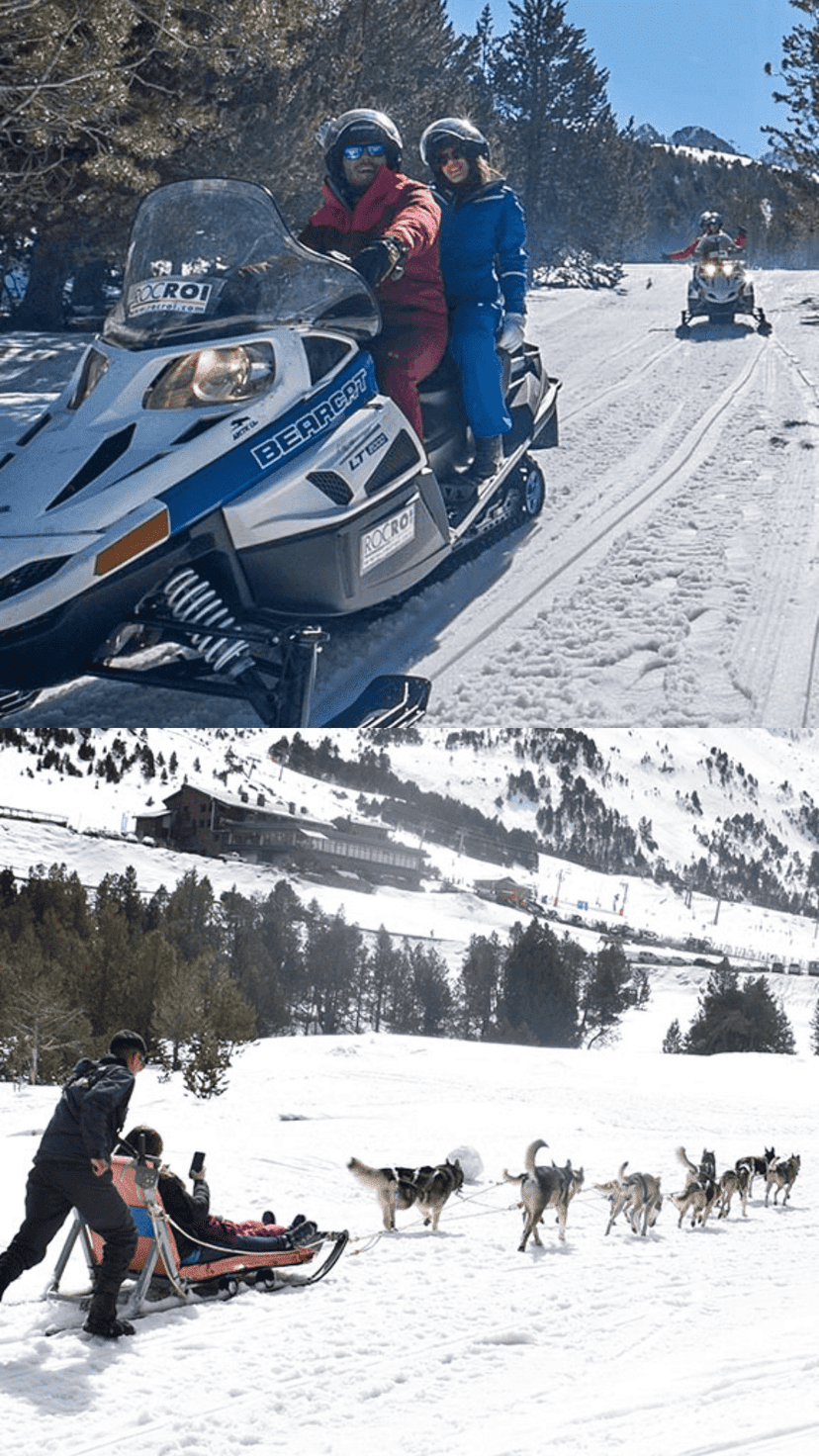 Andorre : COMBO Mushing de 2 km + Motoneige 60 min – Grau Roig