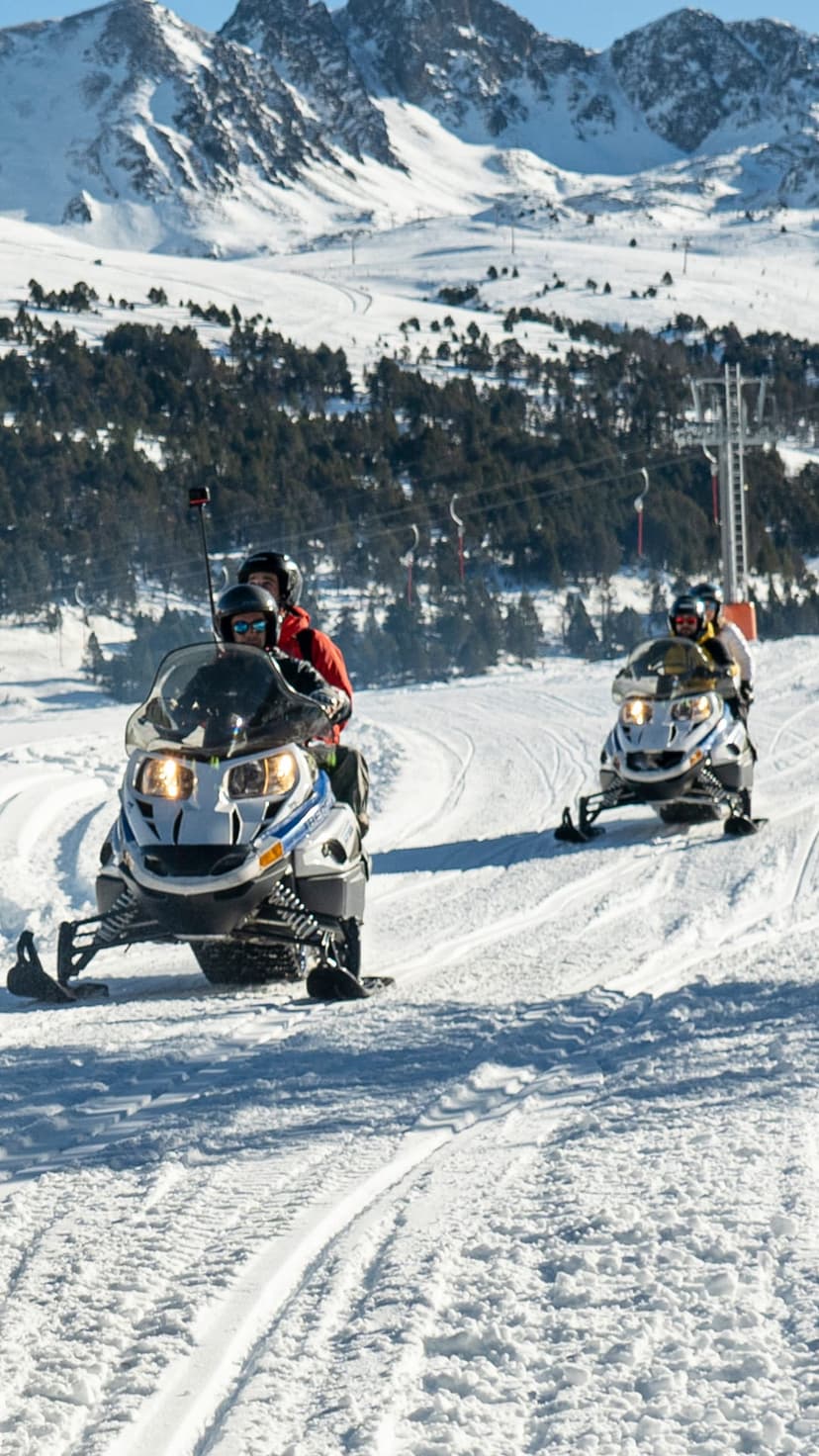 Andorra: 1h Double Snowmobile Tour