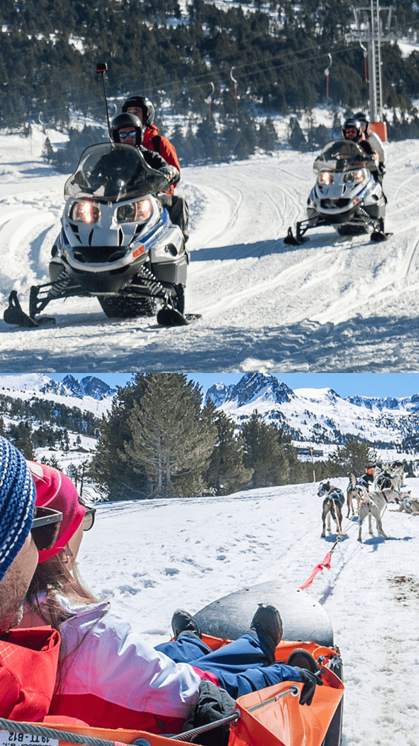 Andorre : COMBO Mushing de 2 km + Motoneige 30 min – Grau Roig