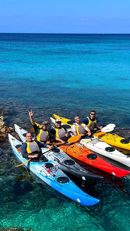 Menorca: Lloguer de caiac doble de travessia de 1 a 7 dies per envoltar l'illa de Menorca