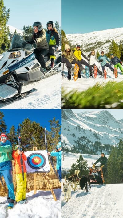 Andorre : JOURNÉE MULTI-AVENTURE – 6 activités neige avec motoneige et mushing