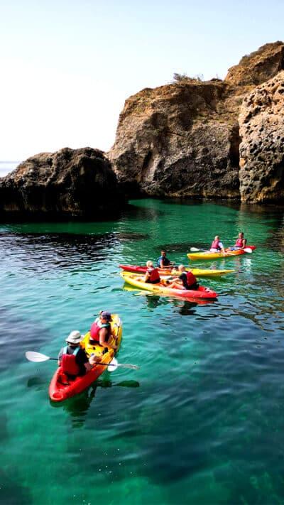 Combo Multiaventura en Nerja — Kayak guiado + Paddle Surf libre