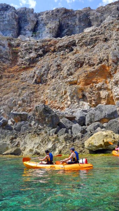 Adventure Pack for 2 in Menorca — Sea Cave Kayaking + Jet Ski in Fornells