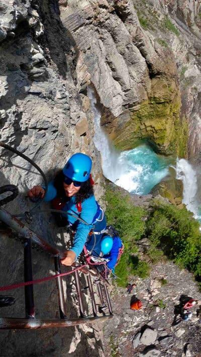 Via Ferrata del Sorrosal in Broto: climb the waterfall wall with your own hands